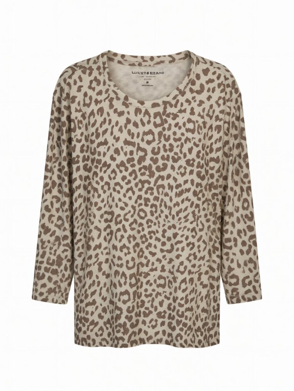 Lucky Brand Beige Women's Leopard Print Top Women M